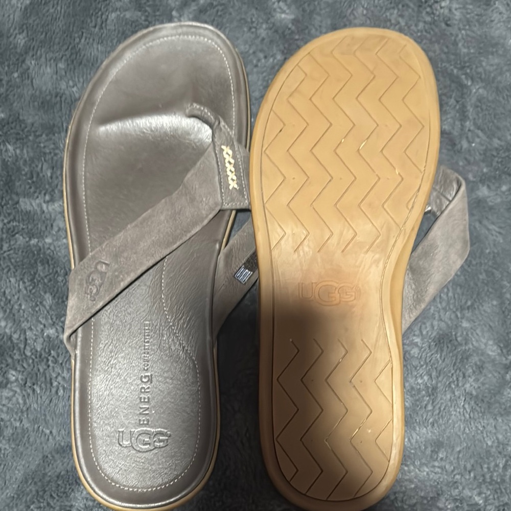 UGG Gray Sandals with Tan Sole